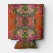 水彩画とインクかわいらし抽象芸術絵画の芸術 缶クーラー (正面)