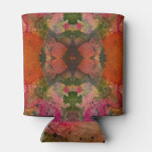 水彩画とインクかわいらし抽象芸術絵画の芸術 缶クーラー (裏面)