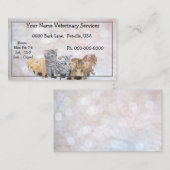 水彩画とインクスケッチ獣医学 名刺 (正面/裏面)