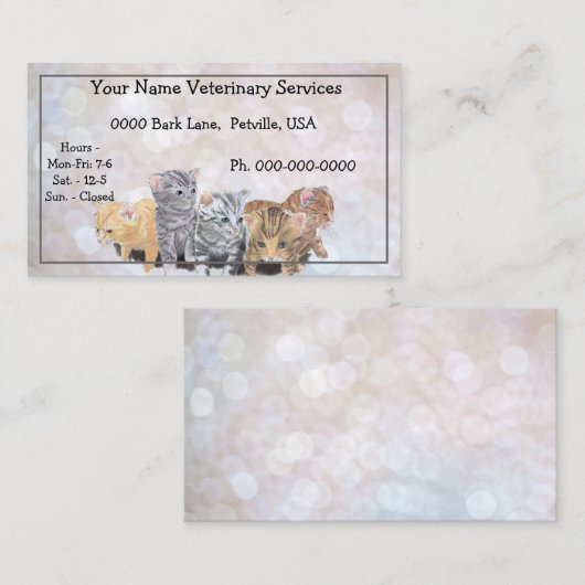 水彩画とインクスケッチ獣医学 名刺 (正面/裏面)