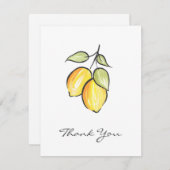 水彩画とインクレモンサンキューカード サンキューカード (正面/裏面)