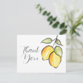 水彩画とインクレモンサンキューカード サンキューカード (スタンド正面)