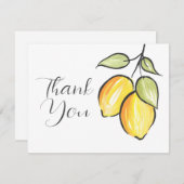 水彩画とインクレモンサンキューカード サンキューカード (正面/裏面)