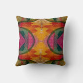 水彩画とインク抽象芸術表現芸術 クッション (裏面)