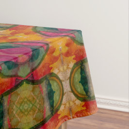 水彩画とインク抽象芸術表現芸術 テーブルクロス