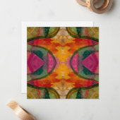 水彩画とインク抽象芸術表現芸術 ノートカード (正面/裏面インサイチュ)