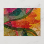 水彩画とインク抽象芸術表現芸術 ポストカード (正面)
