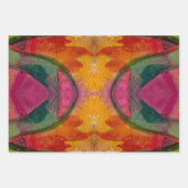 水彩画とインク抽象芸術表現芸術 ラッピングペーパーシート (正面2)