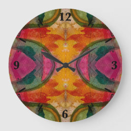 水彩画とインク抽象芸術表現芸術 ラージ壁時計