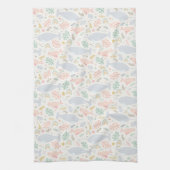水彩画とシールパターン キッチンタオル (縦)