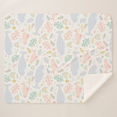 水彩画とシールパターン シェルパブランケット (正面(横))