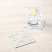 水彩画とシールパターン スクエアペーパーコースター (インサイチュ)