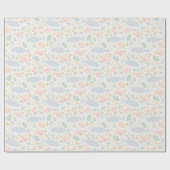 水彩画とシールパターン ラッピングペーパー (フラット)