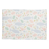 水彩画とシールパターン 枕カバー (裏面-左)