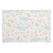 水彩画とシールパターン 枕カバー (正面右)