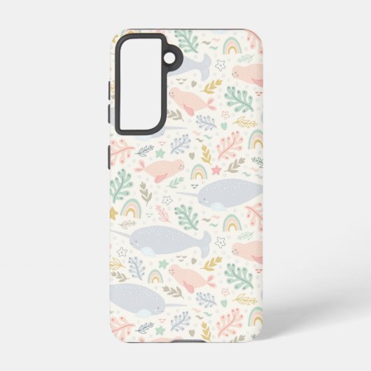 水彩画とシールパターン SAMSUNG GALAXYケース (裏面)