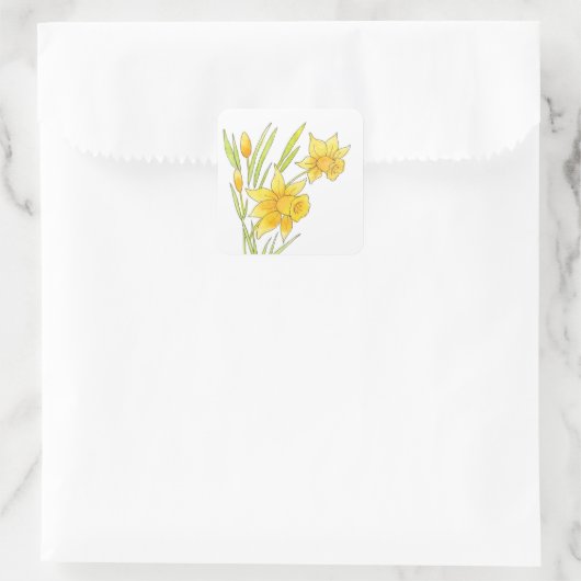 水彩画とペンダフォジル スクエアシール (バッグ)