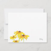 水彩画とペン黒目スーザン ノートカード (正面)