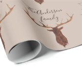 水彩画と冬の葉 ラッピングペーパー (ロールコーナー)