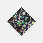 水彩画と蝶のアートワーク スタンダードカクテルナプキン (角)