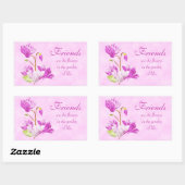 水彩画によってはステッカーが開花します 長方形シール (シート)