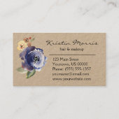 水彩画によってはバラの柔らかくフェミニンな花柄が開花します 名刺 (裏面)