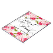 水彩画によってはブライダルシャワーの来客名簿が開花します ノートブック (左側)