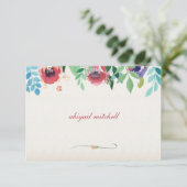 水彩画によってはメッセージカードが開花します 招待状 (スタンド正面)