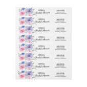 水彩画によっては束のブライダルシャワーの原稿が開花します ラップアラウンドラベル (シート)