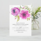 水彩画によっては結婚式招待状が開花します 招待状 (スタンド正面)