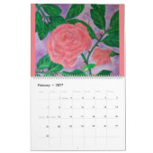 水彩画によっては2016年が開花します カレンダー (2月 2027)