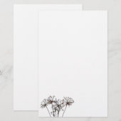 水彩画によって乾燥される花 便箋 (正面/裏面)