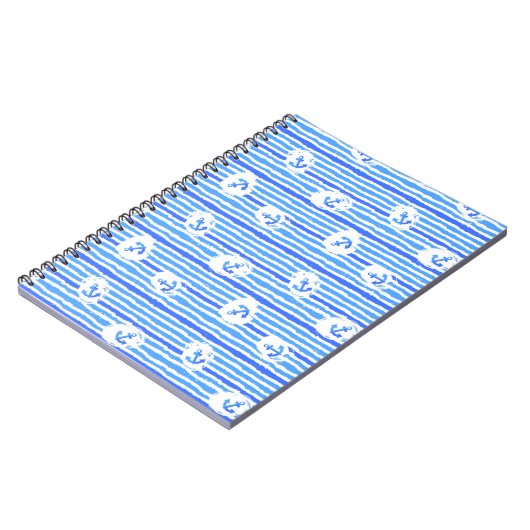 水彩画のいかりパターン1 ノートブック (左側)