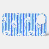 水彩画のいかりパターン1 Case-Mate iPhoneケース (裏面 (横))