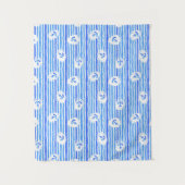 水彩画のいかりパターン タペストリー (正面)