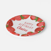 水彩画のいちごの紙皿 ペーパープレート (アングル)