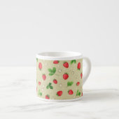水彩画のいちごパターン エスプレッソカップ (正面右)