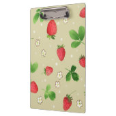 水彩画のいちごパターン クリップボード (左)