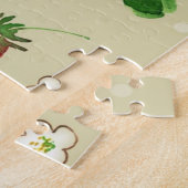 水彩画のいちごパターン ジグソーパズル (側面)