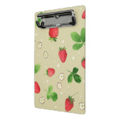 水彩画のいちごパターン ミニクリップボード (アングル2)