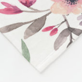 水彩画のお茶会のベビーのマイル標石 フリースブランケット (角)