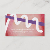 水彩画のかぎ針編みホック気が狂ったヤーンの名刺 名刺 (裏面)