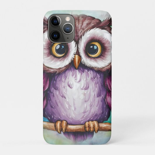 水彩画のかわいいフクロウ Case-Mate iPhoneケース (裏)