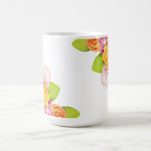 水彩画のかわいらしく明るい花模様(1) コーヒーマグカップ (中央)