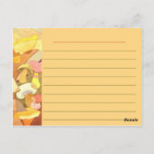 水彩画のきのこ料理レシピ ポストカード (裏面)