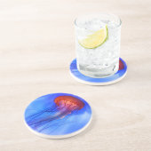 水彩画のくらげ コースター (側面)