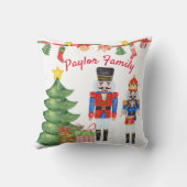 水彩画のくるみ割りのクリスマスの枕 クッション (裏面)