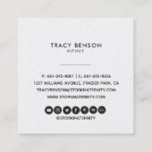 水彩画のこうのとりの名刺 コーリングカード (裏面)