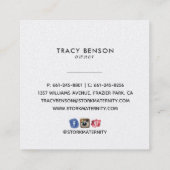 水彩画のこうのとりの名刺 コーリングカード (裏面)