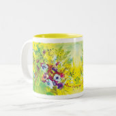 水彩画のしぶき ツートーンマグカップ (正面左)